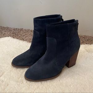 Splendid Navy Blue Suede Booties